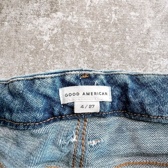 Good American Medium Wash Good Leg Straight Jean Size 4/27 - Picture 6 of 8